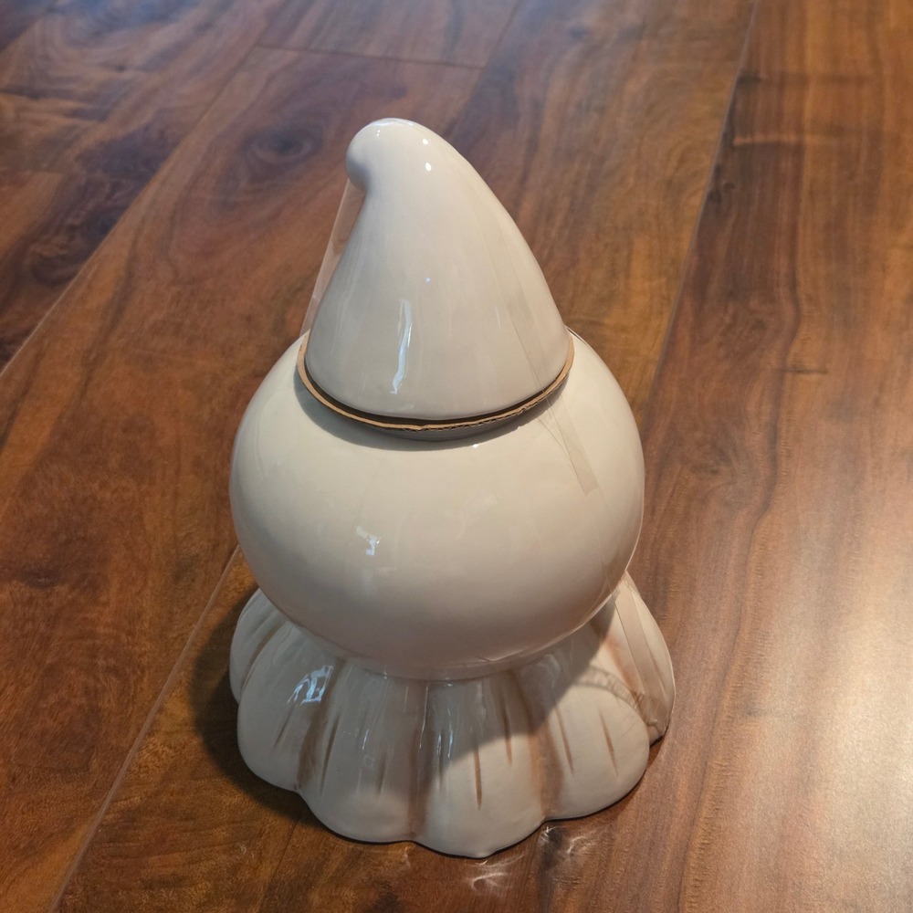 Johanna Parker Transpac Ghost Cookie Jar Large Ceramic White Halloween Vintage - Picture 7 of 10